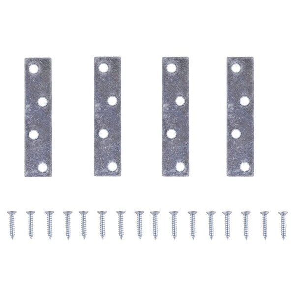 Prosource Mending Plate, 3 in L, 3/4 in W, Steel, Screw Mounting - MP-Z03-C4PS