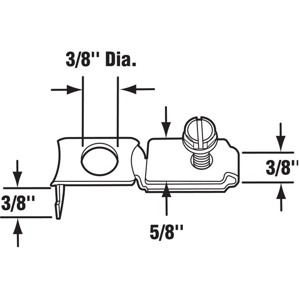 Prime-Line Prime-Line 0.38 in. D X 1.25 in. L Zinc-Plated Silver Steel Bracket 1 pk - 16851