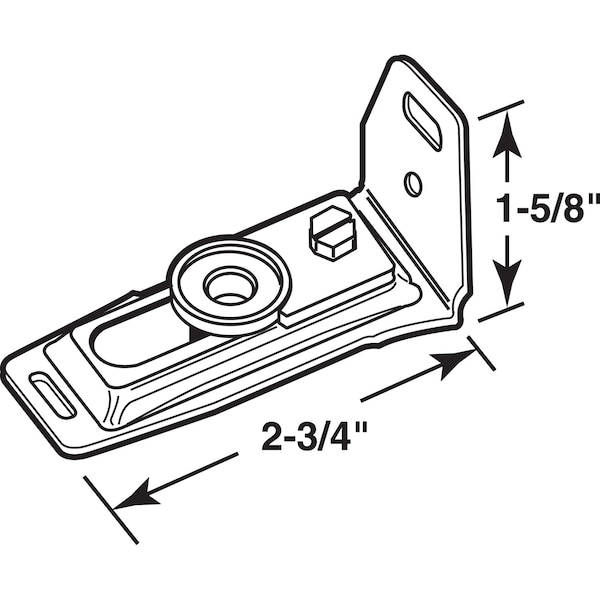 Prime-Line Prime-Line 0.38 in. D X 2.75 in. L Zinc-Plated Gold Steel Bracket 1 pk - 161147