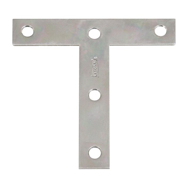 Homecare Products 4 x 4 in. Steel Tee Plate - Zinc Plated - HO3302561
