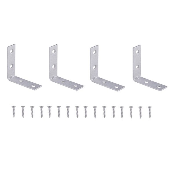 Prosource Corner Brace, 2 in L, 2 in W, 5/8 in H, Galvanized Steel, Galvanized, 1.8 mm Thick Material - CB-G02-C4PS