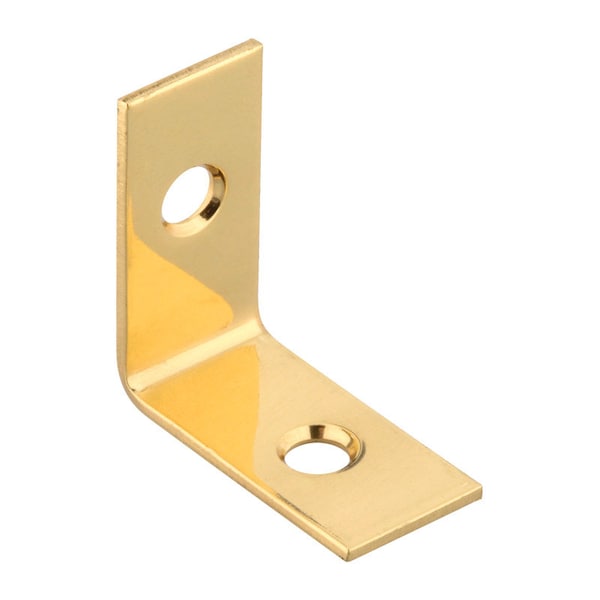 National Hardware National Hardware 1 in. H X 1/2 in. W X 0.06 in. D Solid Brass Inside Corner Brace - N213-389