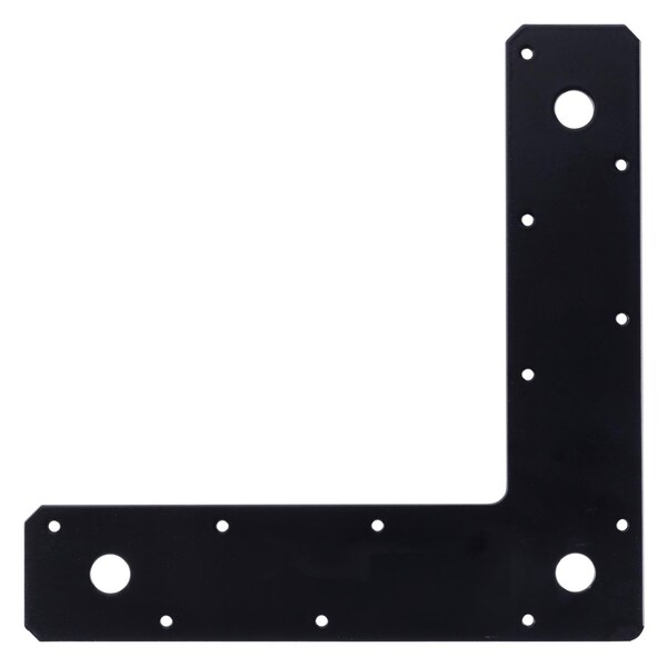 Hampton Hampton 1/8 in. H X 9 in. W X 2 in. D Black Steel Corner Plate - 02-3411-401