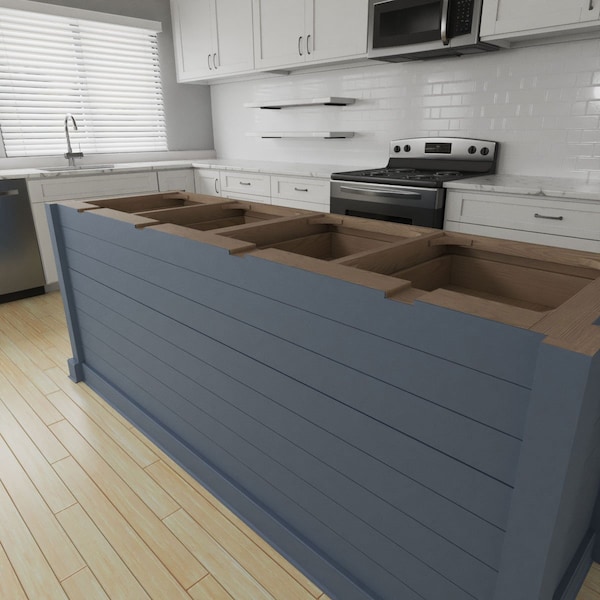 Ekena Millwork 2 1/2"W x 20"D Countertop Island Steel Heavy Duty Bracket w/ Flange, Powder Coated Black - BKTM02X20IBPBL