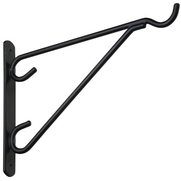 National Hardware V2652 Series Outdoor Bracket, 13.07 in L, 10.12 in H, Steel, Black - N274-647