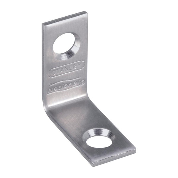National Mfg Sales 1 x 0.5 in. Inside Stainless Steel Corner Brace - 5703756