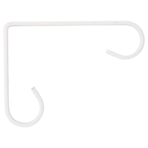 Landscapers Select Plant Bracket, 4-1/4 L, Steel, White, Wall Mount Mounting - GB0183L