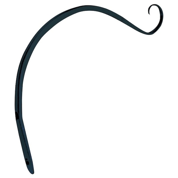 Landscapers Select Hanging Plant Hook, 9 in L, Steel, Black, Powder-Coated, Wall Mount Mounting - GF-3023