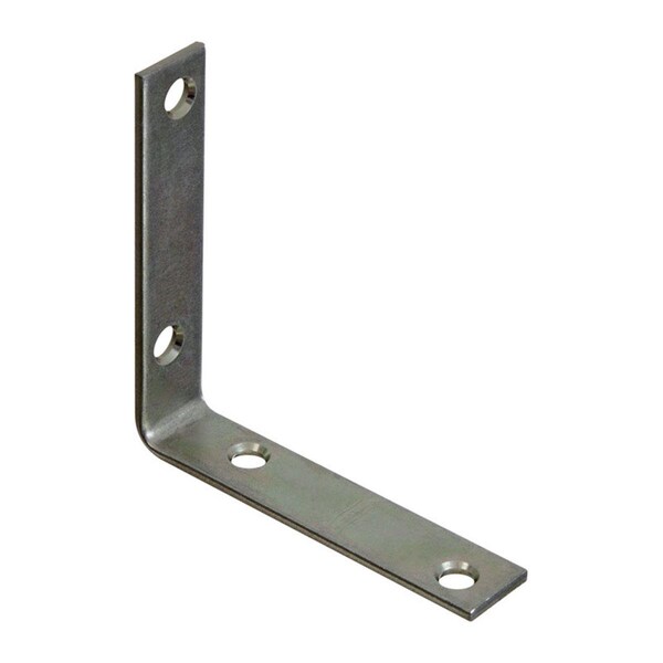 Homecare Products 3.5 x 0.75 in. Inside Corner Steel Brace, Zinc Plated - HO3305017
