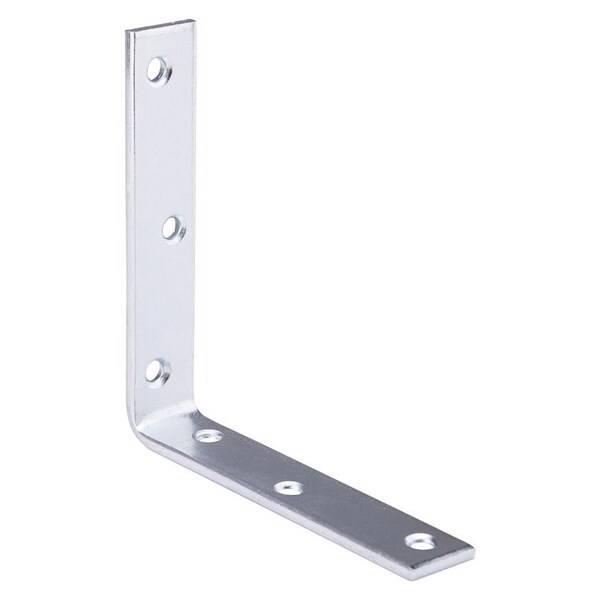 Prosource Corner Brace, 5 in L, 5 in W, 1 in H, Steel, Zinc-Plated, 4 mm Thick Material - CB-Z05-013L
