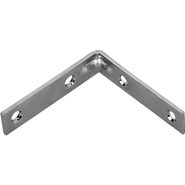 Prosource Corner Brace, 2-1/2 in L, 2-1/2 in W, 5/8 in H, Steel, Zinc-Plated, 2 mm Thick Material - CB-Z025-013L