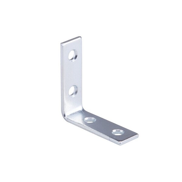 Prosource Corner Brace, 1-1/2 in L, 1-1/2 in W, 1/2 in H, Steel, Zinc-Plated, 1.8 mm Thick Material - CB-B015-C4PS
