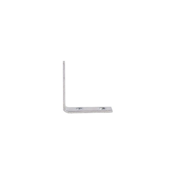 Prosource Corner Brace, 1-1/2 in L, 1-1/2 in W, 1/2 in H, Steel, Zinc-Plated, 1.8 mm Thick Material - CB-B015-C4PS
