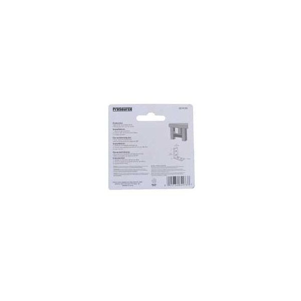 Prosource Corner Brace, 1-1/2 in L, 1-1/2 in W, 1/2 in H, Steel, Zinc-Plated, 1.8 mm Thick Material - CB-B015-C4PS