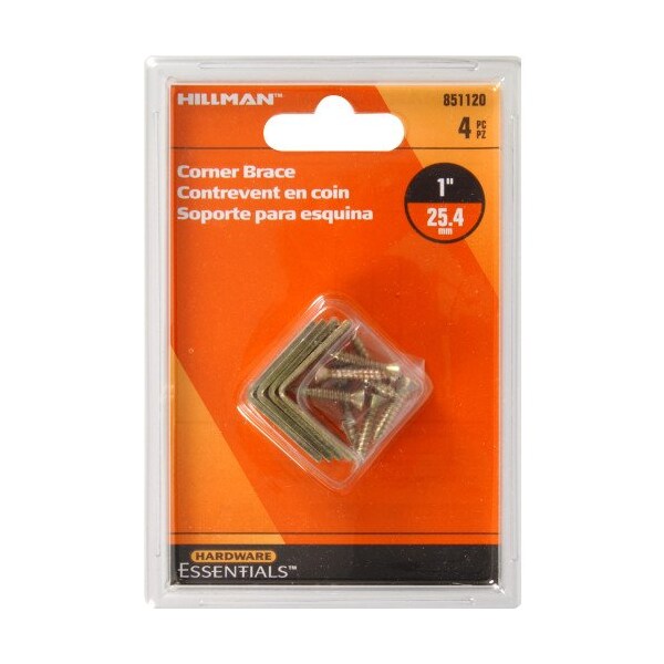 Hillman 1 x 05 in Zinc  Yellow Dichromate Corner Brace - 851120
