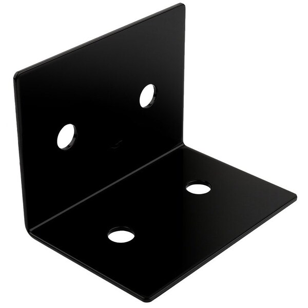 National Hardware Indio 1218BC Series 90 deg Heavy Angle, 5 in W, 334 in D, 312 in H, Steel, Black - N800-202