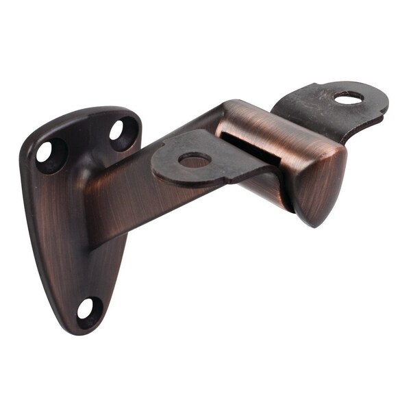 Hardware Resources 1-7/16"x2-1/2"Heavy Duty Handrail Bracket with  3-3/8" Projection - Dark Brushed Antique Copper - HRB01-DBAC