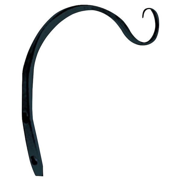 Landscapers Select Hanging Plant Hook, 5-3/4 in L, Black, Powder-Coated, Wall Mount Mounting - GF-3022