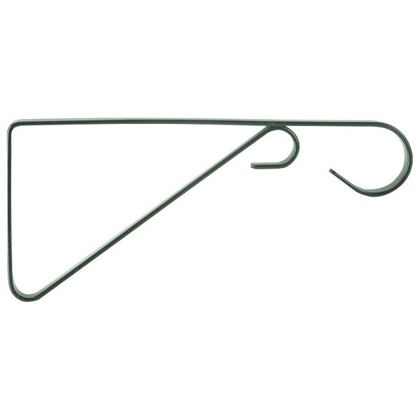 Landscapers Select Hanging Plant Bracket, 9-5/8 L, Steel, Forest green, Wall Mount Mounting - GB0363L