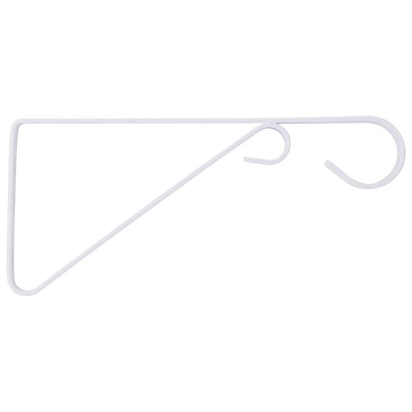 Landscapers Select Hanging Plant Bracket, 9-5/8 L, Steel, White, Wall Mount Mounting - GB0373L
