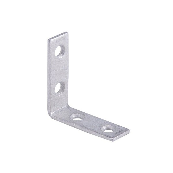 Prosource Corner Brace, 1-1/2 in L, 1-1/2 in W, 1/2 in H, Galvanized Steel, Galvanized - CB-G015-C4PS