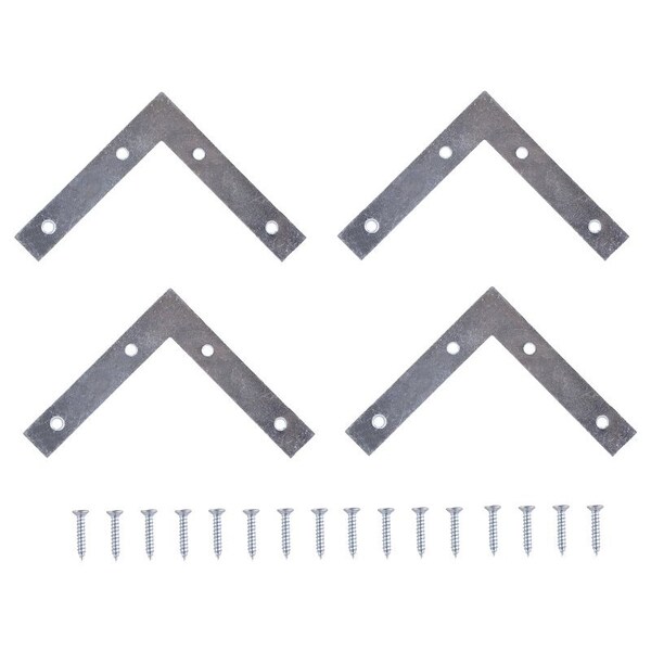 Prosource Corner Brace, 5 in L, 5 in W, 7/8 in H, Steel, Zinc-Plated, 1.8 mm Thick Material - FC-Z05-C4PS