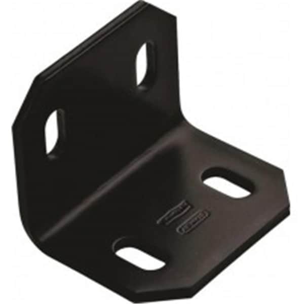 Homepage 2.4 x 3 x 0.18 in. Stainless Steel Corner Braces, Black - HO806408