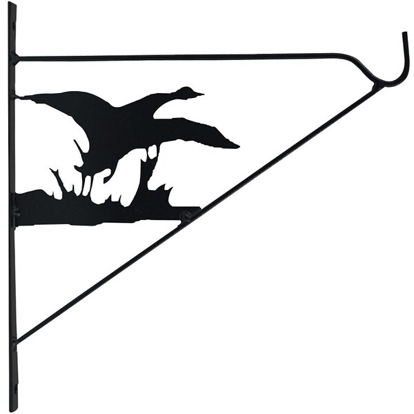 Landscapers Select Plant Bracket, 11 in L, 12 in H, Steel, Matte Black, Wall Mount Mounting - GF-3060