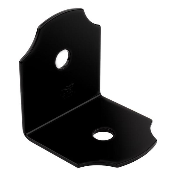 Homepage 3 x 3 x 3.25 in. Steel Flat Corner Brace, Black - HO2742848