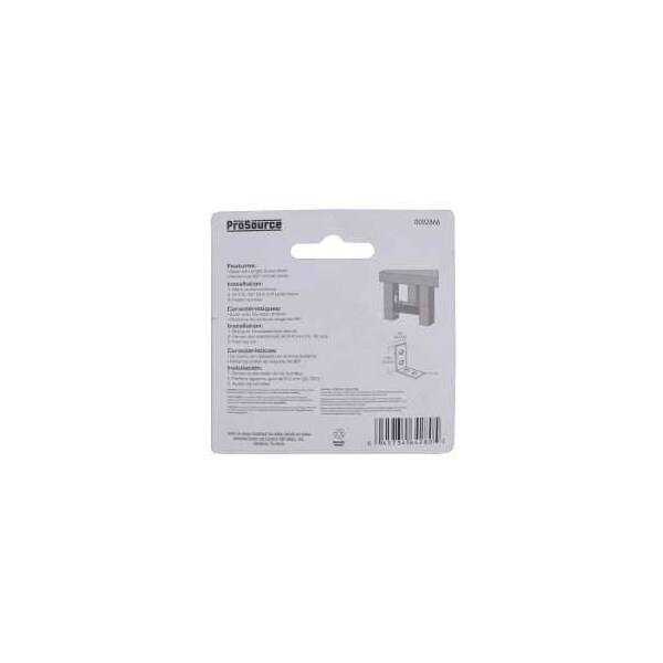 Prosource Corner Brace, 1-1/2 in L, 1-1/2 in W, 1/2 in H, Steel, Bright Brass, 1.8 mm Thick Material - CB-S015-C4PS