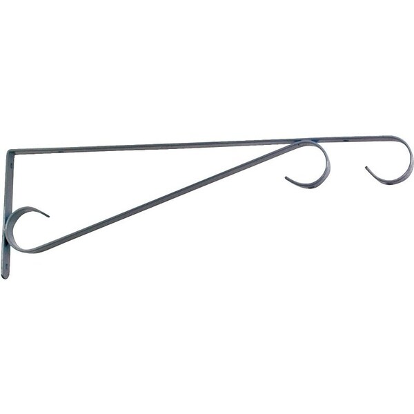 Landscapers Select Hang Plant Bracket, 15-1/2 L, Steel, White, Wall Mount Mounting - GB0293L