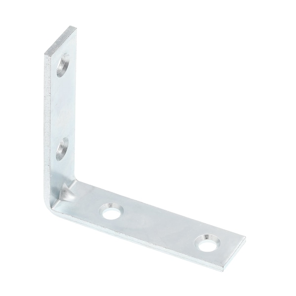 Prime-Line Corner Bracket, 2-1/2 in., Steel Construction, Zinc-Plated, L-Angle, PK4 - MP11356-4