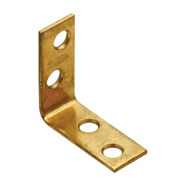 National Hardware National Hardware 1.5 in. H X 0.63 in. W X 0.08 in. D Brass-Plated Steel Inside Corner Brace - N190-827