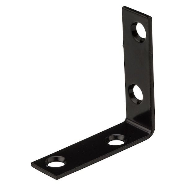 National Hardware National Hardware 2 in. H X 0.625 in. W X 0.08 in. D Black Steel Inside Corner Brace - N266-481
