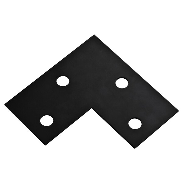 National Hardware National Hardware 6 in. H X 3 in. W X 1/8 in. D Black Carbon Steel Flat Corner Brace - N351-506