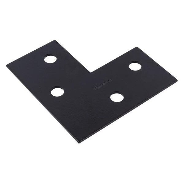 Hampton Hampton 6 in. H X 6 in. W X 1/8 in. D Black Steel Corner Plate - 02-3411-410