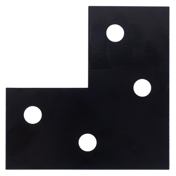 Hampton Hampton 6 in. H X 6 in. W X 1/8 in. D Black Steel Corner Plate - 02-3411-410