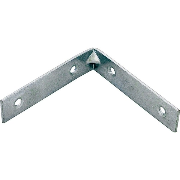 Prosource Corner Brace, 6 in L, 6 in W, 1-1/8 in H, Steel, Zinc-Plated, 4.5 mm Thick Material - CB-Z06-013L