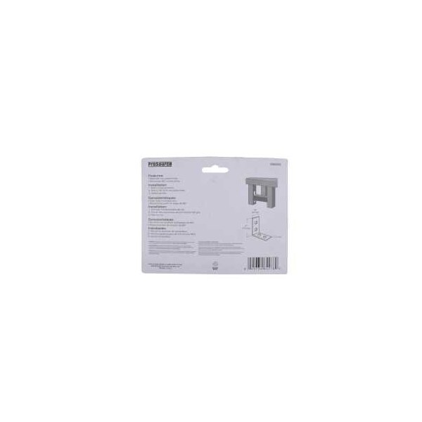 Prosource Corner Brace, 4 in L, 4 in W, 7/8 in H, Steel, Zinc-Plated, 3.1 mm Thick Material - CB-B04-C4PS