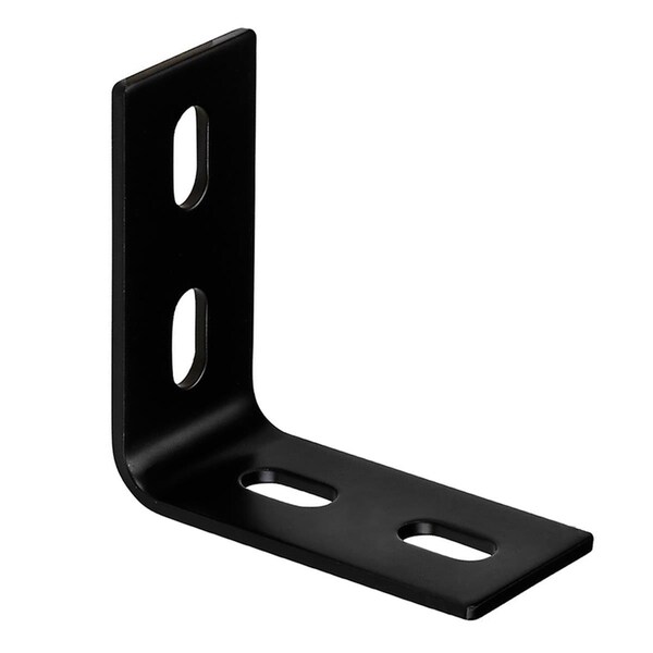 Light House Beauty 3.12 x 1.5 x 0.12 in. Black Steel Inside L Corner Brace - LI1679190