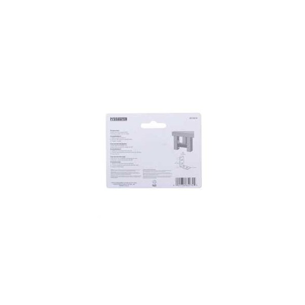 Prosource Corner Brace, 2 in L, 2 in W, 5/8 in H, Steel, Zinc-Plated, 1.8 mm Thick Material - CB-B02-C4PS