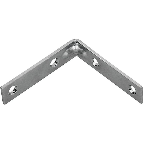 Prosource Corner Brace, 2 in L, 2 in W, 5/8 in H, Steel, Zinc-Plated, 1.8 mm Thick Material - CB-B02-C4PS