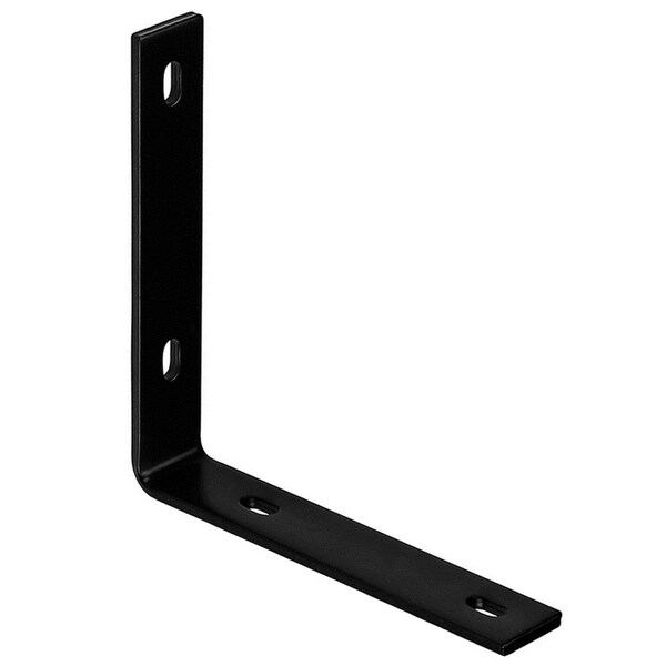 Light House Beauty 8.25 x 1.5 x 0.25 in. Black Steel Inside L Corner Brace - LI1739102