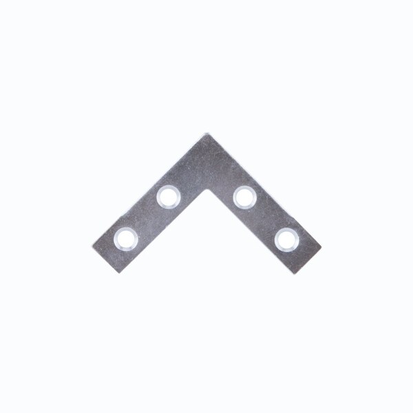 Prosource Corner Brace, 1-1/2 in L, 1-1/2 in W, 3/8 in H, Steel, Zinc-Plated, 1.6 mm Thick Material - FC-Z015-C4PS