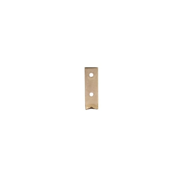 Prosource Corner Brace, 2 in L, 2 in W, 5/8 in H, Steel, Bright Brass, 1.8 mm Thick Material - CB-S02-C4PS