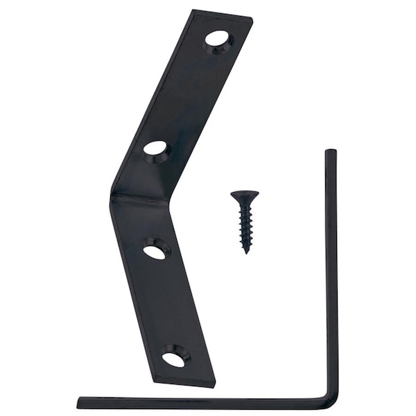 Homepage 3 x 0.75 x 3 in. Black Steel Inside L Corner Brace, 20PK - HO2739532