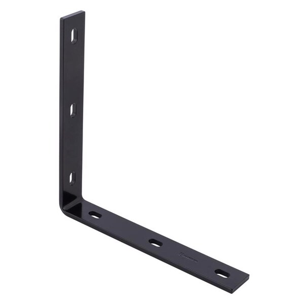 Hampton Hampton 1.50 in. H X 10.25 in. W X 1/4 in. D Black Steel Inside/Outside Corner Brace - 02-3405-025
