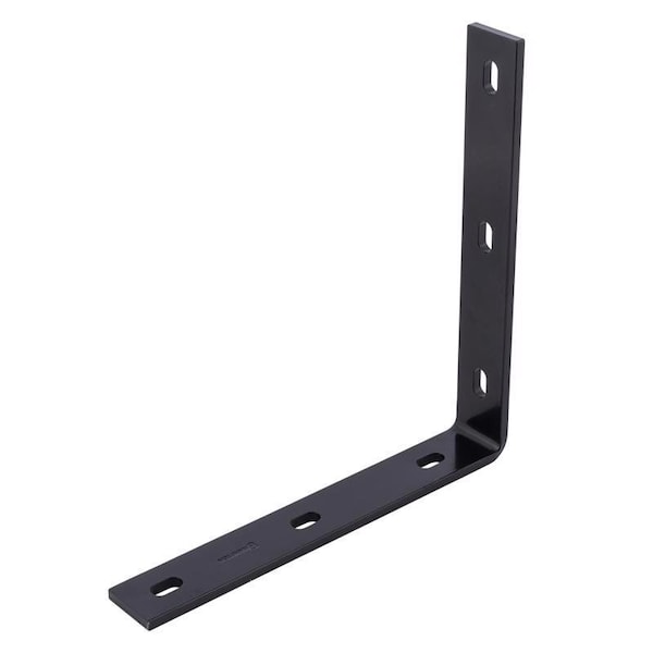 Hampton Hampton 1.50 in. H X 10.25 in. W X 1/4 in. D Black Steel Inside/Outside Corner Brace - 02-3405-025