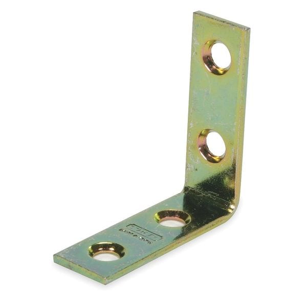 Zoro Select Corner Brace, Steel, 1/2 Wx1 1/2 In L, PK2 - 1WDF5
