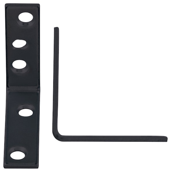 Hampton Hampton 2 in. H X 5/8 in. W X 2 in. D Black Steel Inside L Corner Brace - 01-3404-238